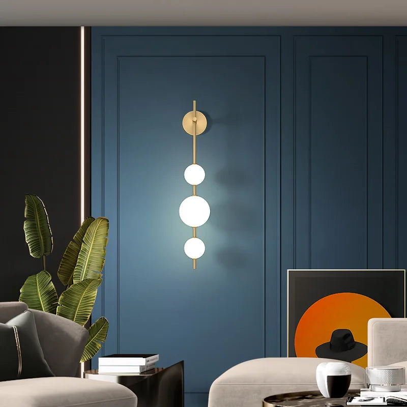 Afralia™ Vertical Globe Wall Sconce Light for Home Decor