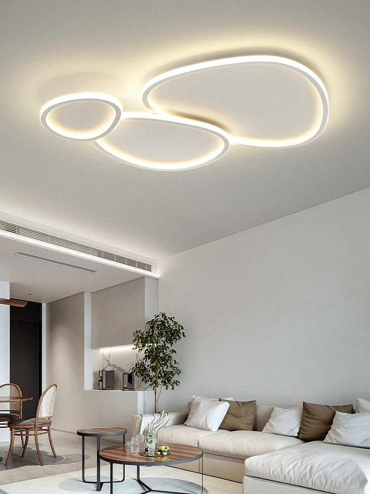 Afralia™ Cobblestone LED Ceiling Lights Living Room Chandelier for Modern Home Decor