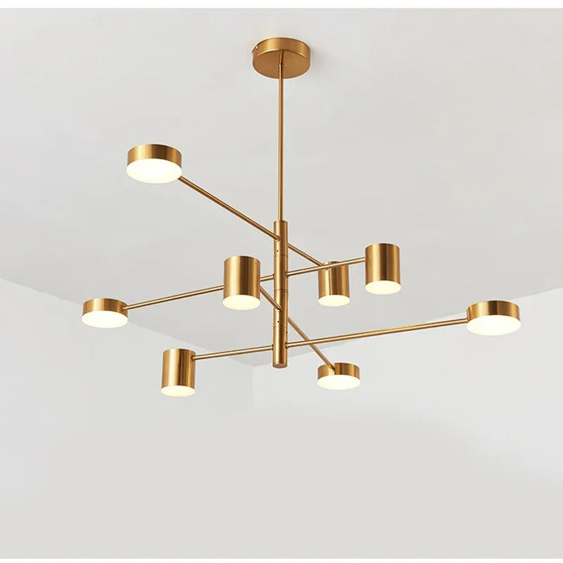 Afralia™ Black Gold White LED Chandelier: Stylish Nordic Loft Lamp for Livingroom & Bedroom