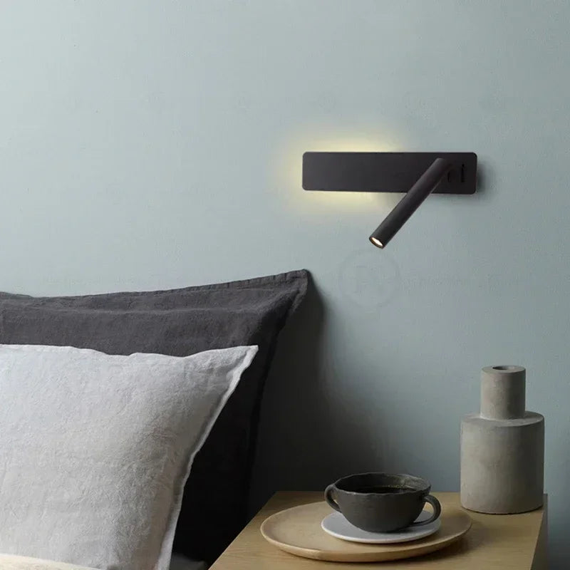 Afralia™ Nordic LED Wall Lamp with Adjustable Angle & Switch, Ideal for Bedroom Study