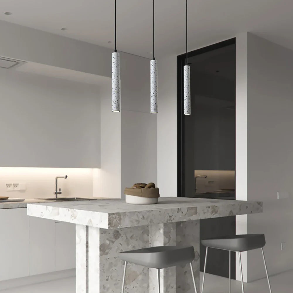 Afralia™ Concrete Tube Pendant Light Chandelier