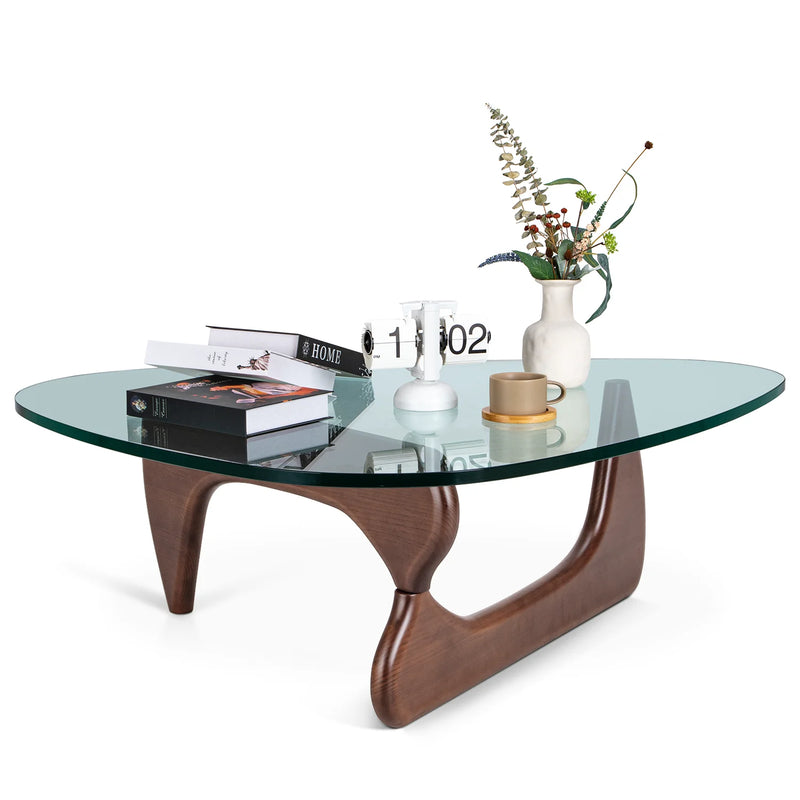 Afralia™ Modern Irregular Glass Coffee Table - Elegant Addition to Your Living Room