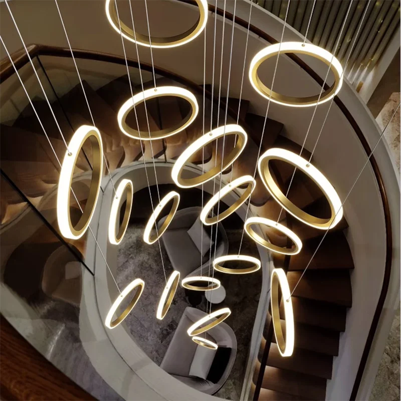 Afralia™ Nordic Stair Chandelier Living Room Dining Pendant Lights Ceiling Indoor Lighting