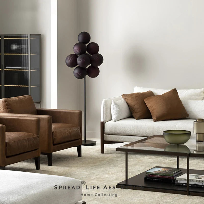 Afralia™ BubbleGlass LED Floor Lamp for Nordic Minimalist Living Room & Bedroom Home Decor