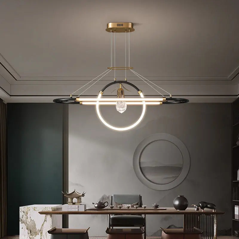 Afralia™ Modern Chinese Style Office Creative Chandelier