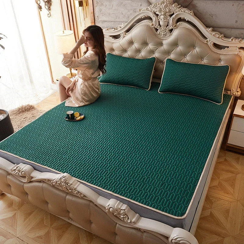 Afralia™ Summer Cooling Latex Bed Mat Set - Breathable & Comfortable