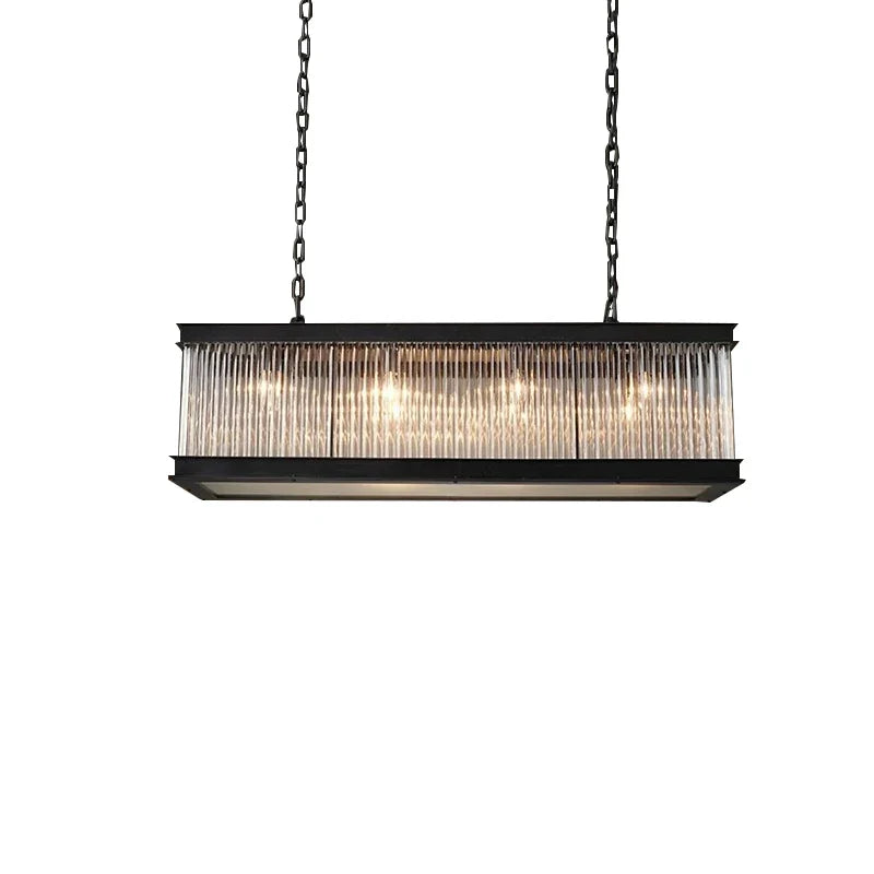 Afralia™ Kristal Glass Rectangle Pendant Lights - Nordic Classic Dining Table Luminaire