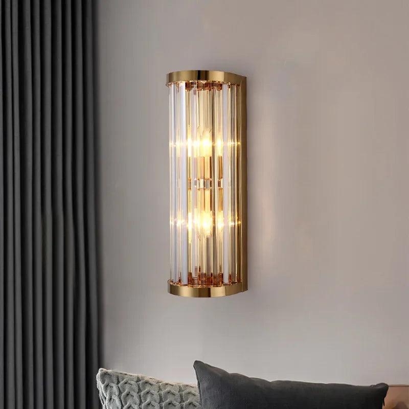 Afralia™ Crystal Wall Lamp: Elegant Wall Lighting for Home Decor