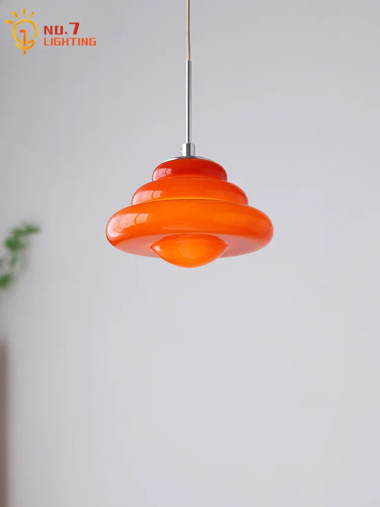 Afralia™ Cream Glass Pendant Lights LED G9 for Girl's Room & Kitchen