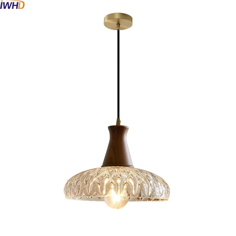 Afralia™ Glass Pendant LED Light Fixtures for Kitchen Bedroom Living Room