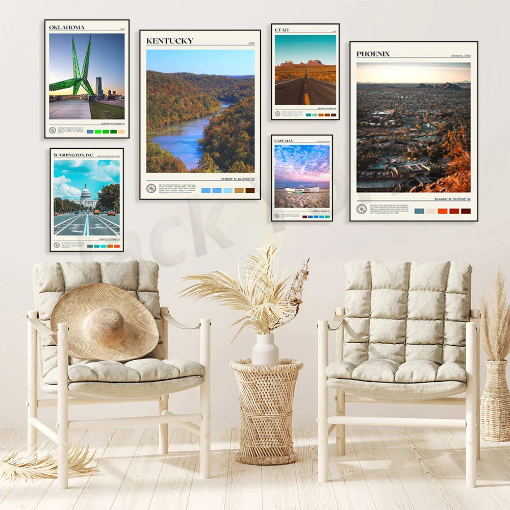 Afralia™ USA City Map Poster Print