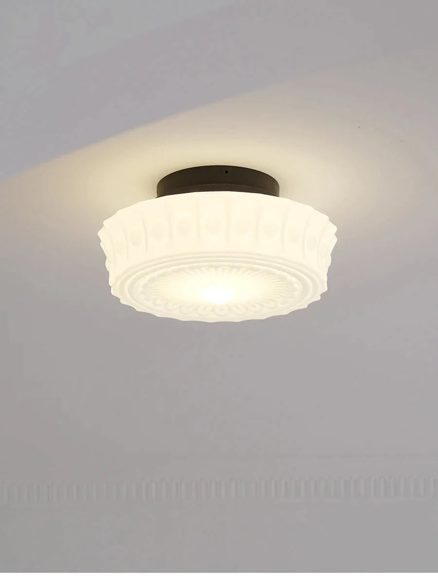 Afralia™ French Retro Shanghai Style Glass Lamp Chandelier