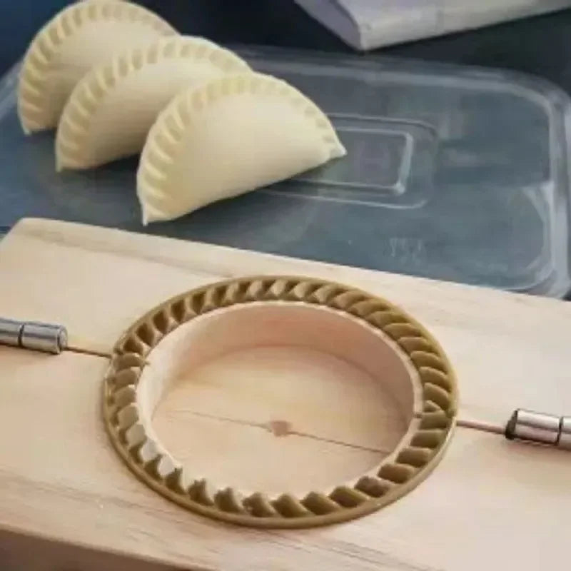 Afralia™ Wood Dumpling Press Tool: Home Kitchen Magic Dumpling Mold