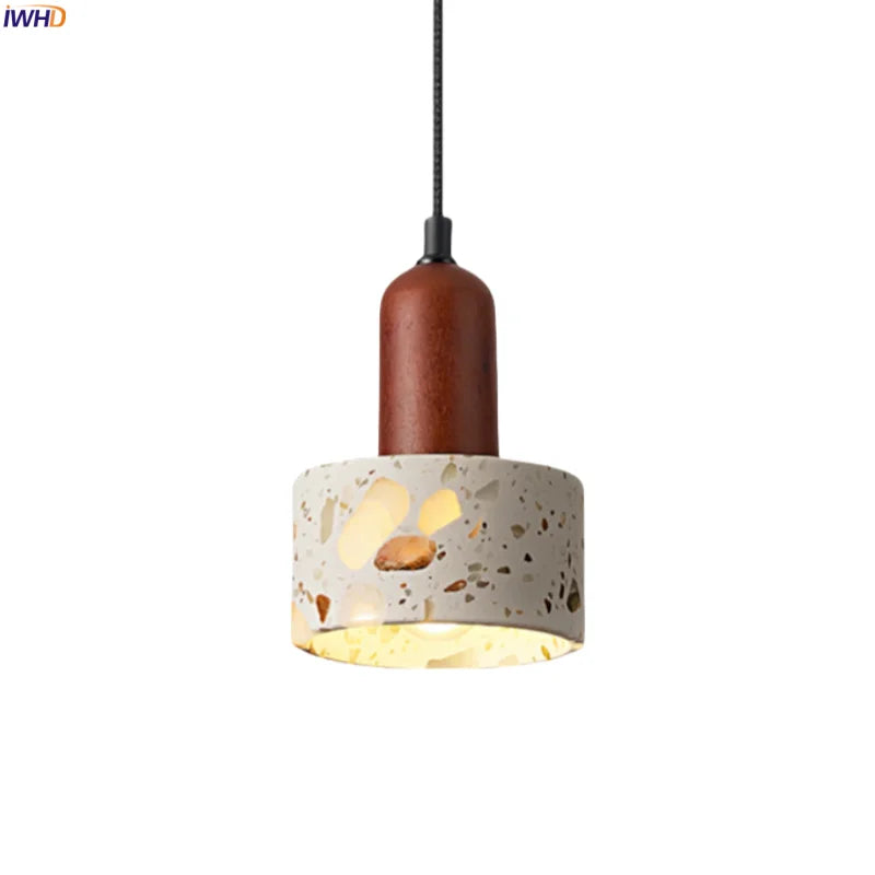 Afralia™ Wabi Sabi Terrazzo LED Pendant Light for Home Design