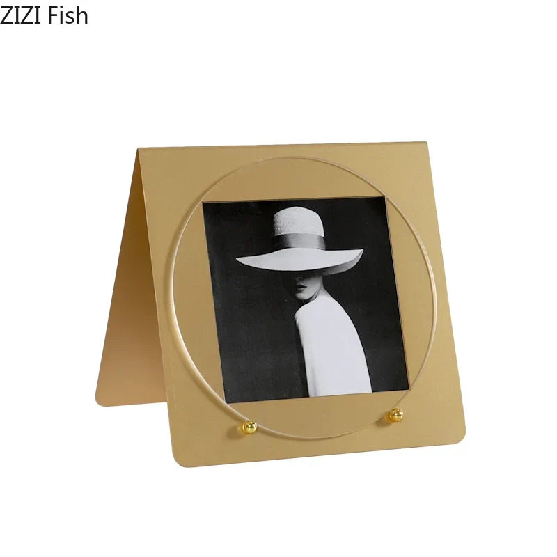 Afralia™ Metal Acrylic Square Photo Frame - Modern Home Decor & Gift