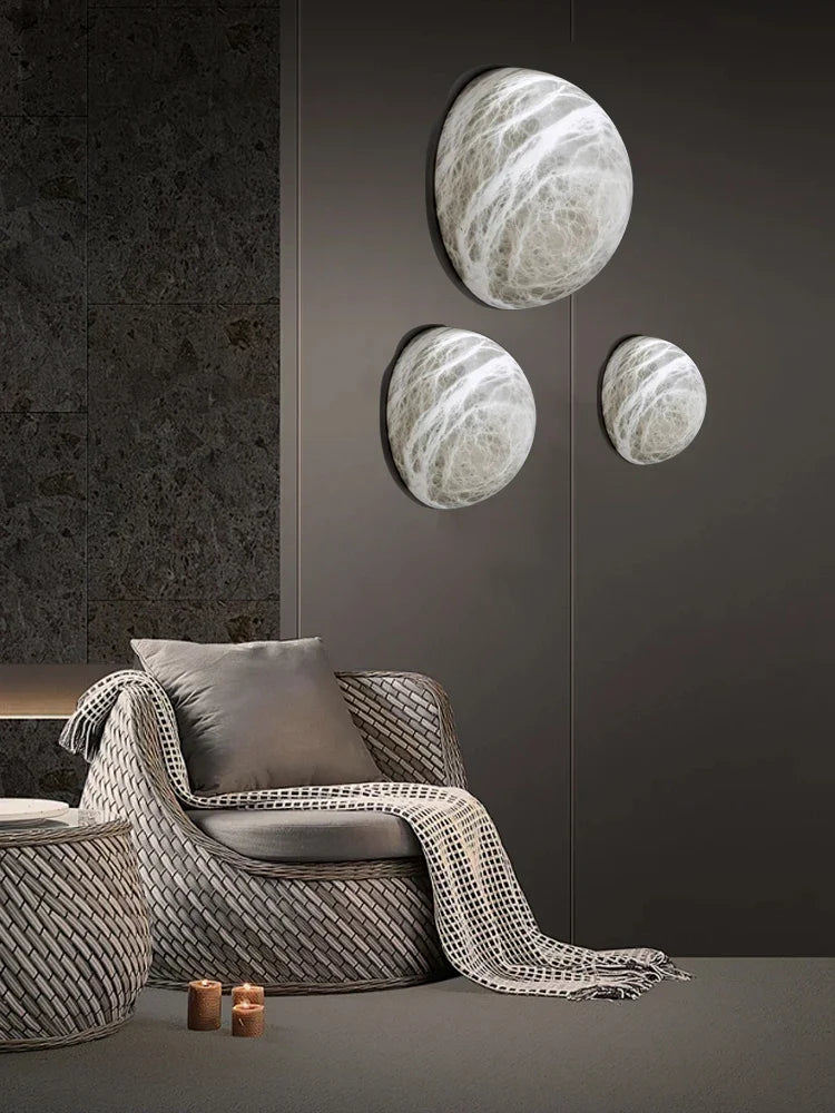 Afralia™ Marble Semicircle Wall Lamp Luxury Sconce Italian Design