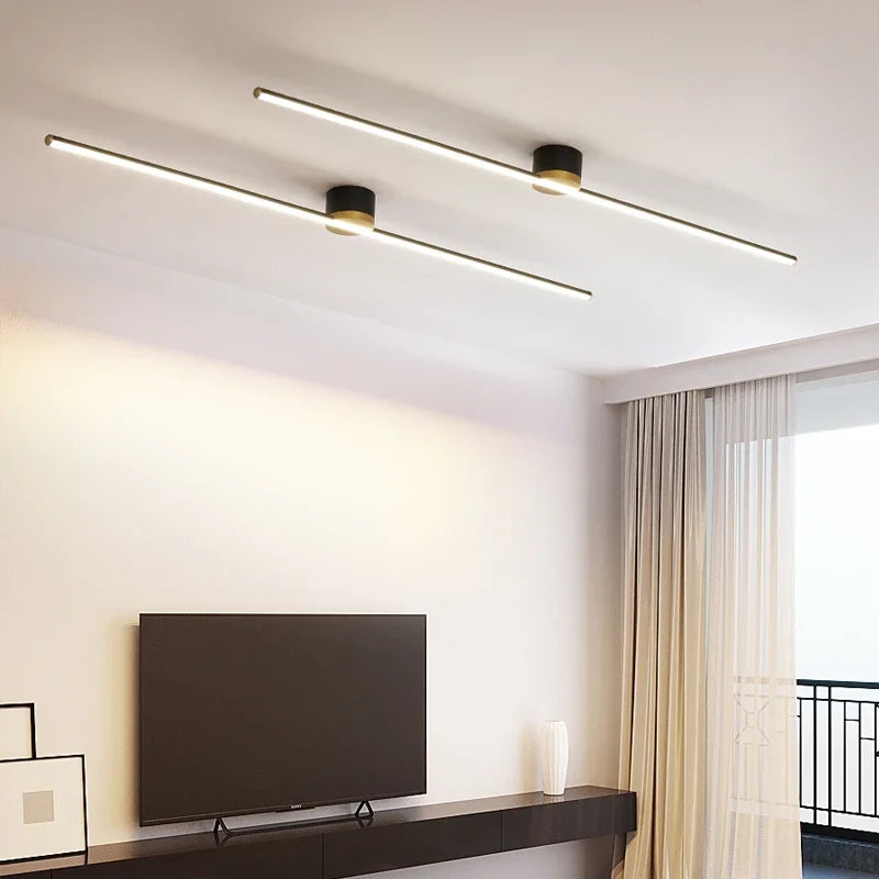 Afralia™ LED Strip Ceiling Light: Modern, Simple, Stylish Indoor Lighting for Home, Bedroom, Hallway