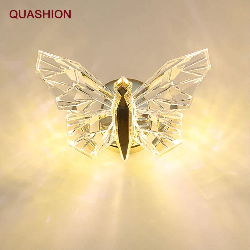Afralia™ Butterfly Wall Lamp - Modern Luxury Design for Bedroom Decor