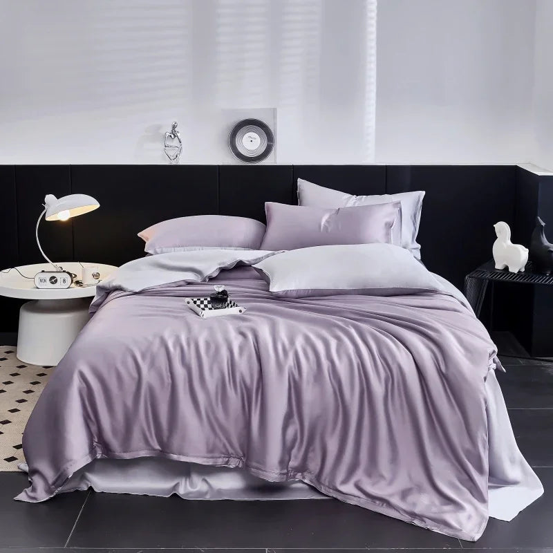 Afralia™ Silkly Bedding Sets: Svetanya 100s Lyocell, Summer Bed Linens, Ru Europe Sizes