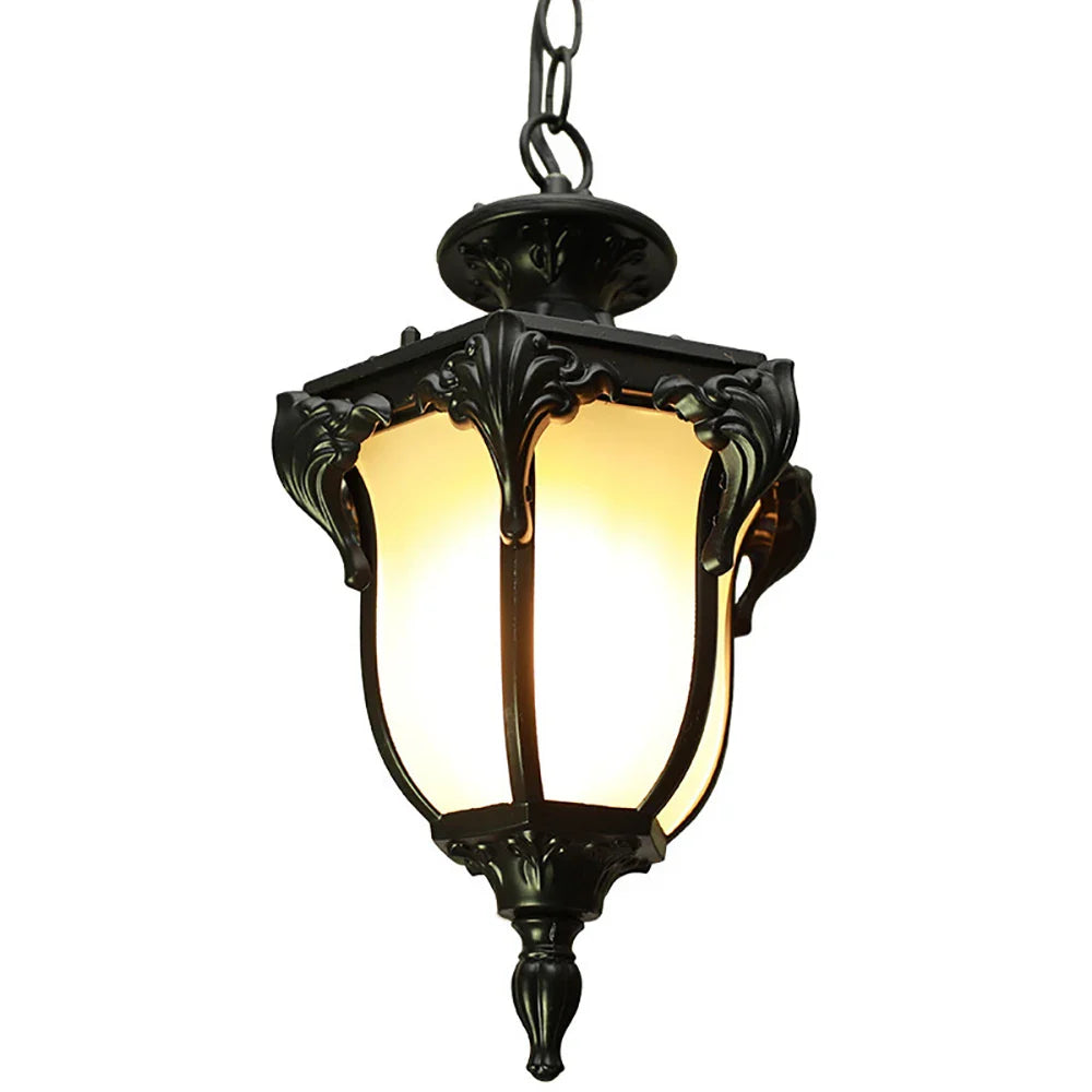 Afralia™ Outdoor Garden Pendant Lantern: Waterproof Courtyard Ceiling Lamp for Gate, Hallway, Balcony