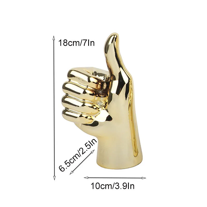 Afralia™ Hand Love Gesture Figurine Sculpture Home Desktop Decor