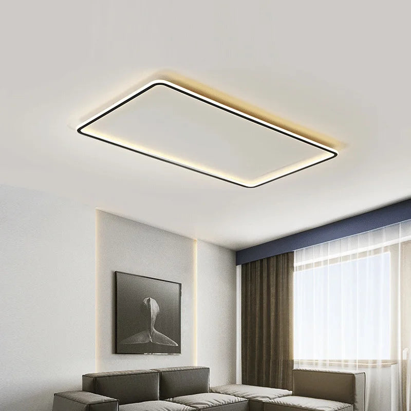 Afralia™ Square LED Ceiling Chandelier for Home Decor & Living Room Lighting
