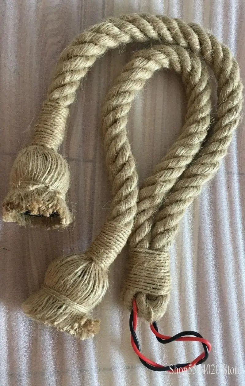 Afralia™ Retro Hemp Rope Pendant Lights Bar DIY Creative Led Fixture