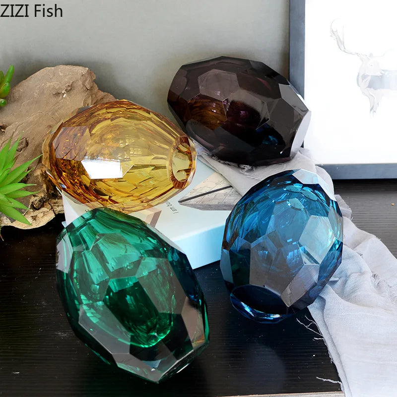 Afralia™ Amber Glass Vase for Desk Decoration and Floral Arrangement