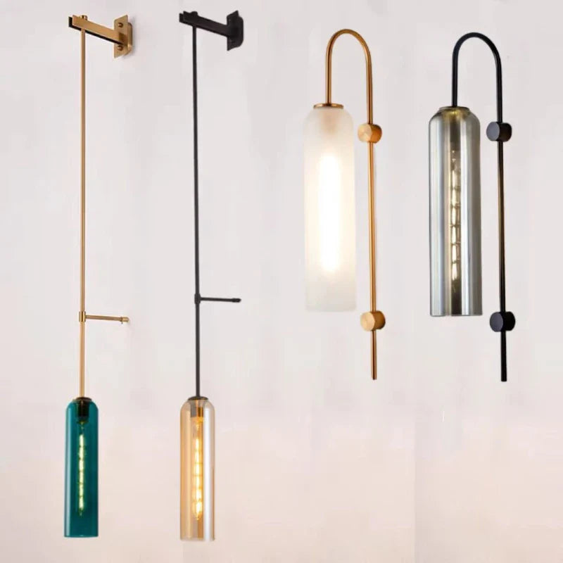 Afralia™ Modern Glass LED Wall Sconce Light Fixture for Bedroom Living Room Decoration