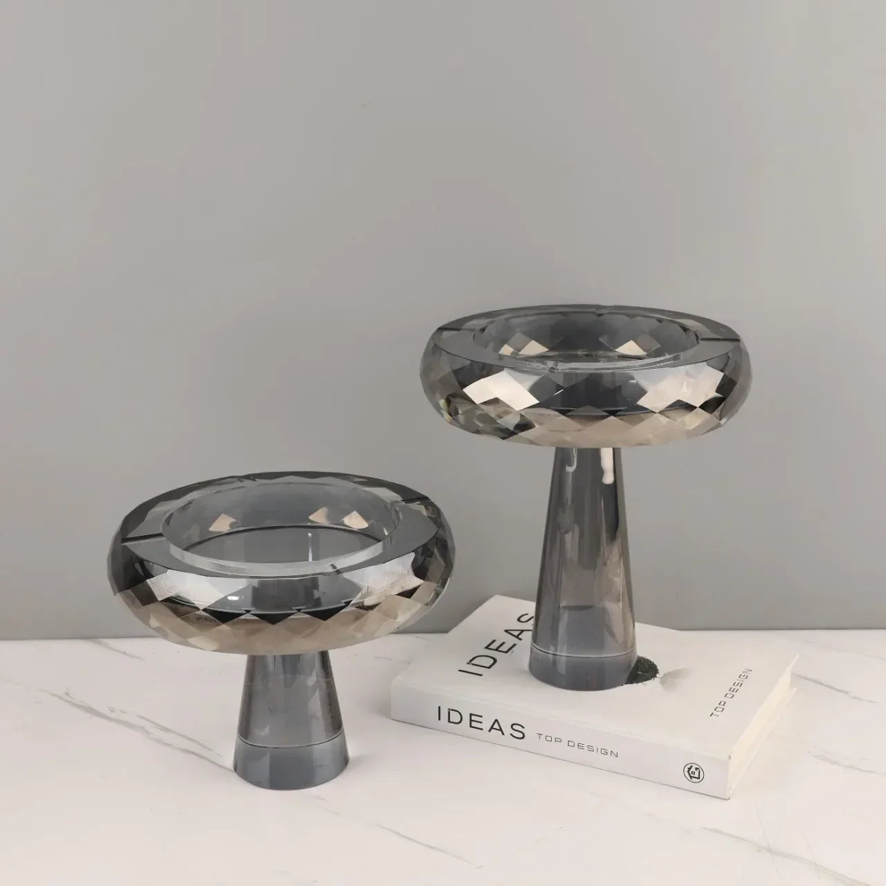 Afralia™ Geometric Glass Fruit Bowl Jewelry Storage Tray Home Decoration Tray