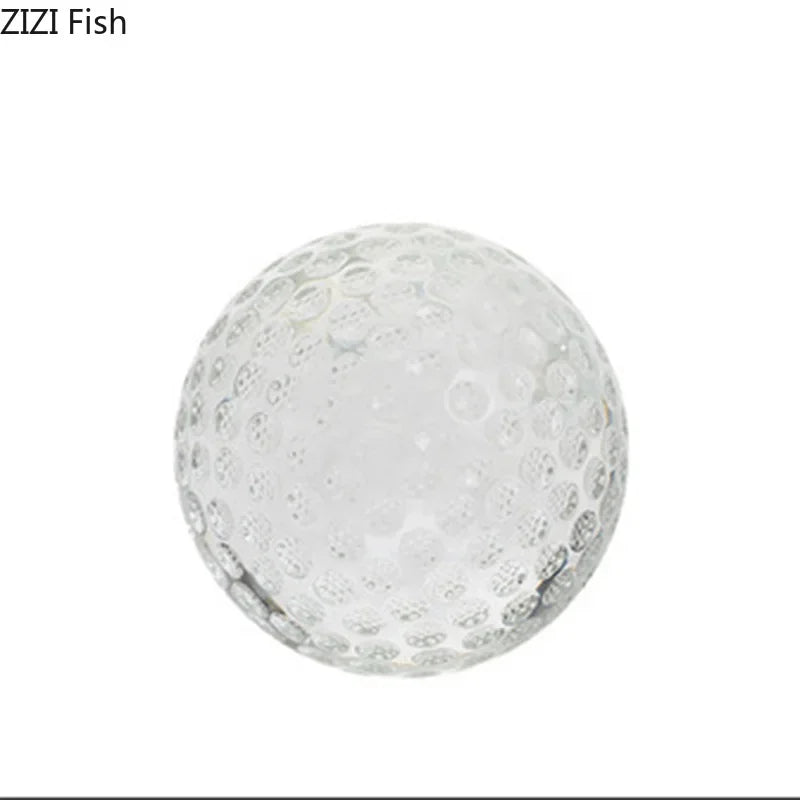 Afralia™ Golf Crystal Ball Desk Decoration - Minimalism Aesthetic Room Decor