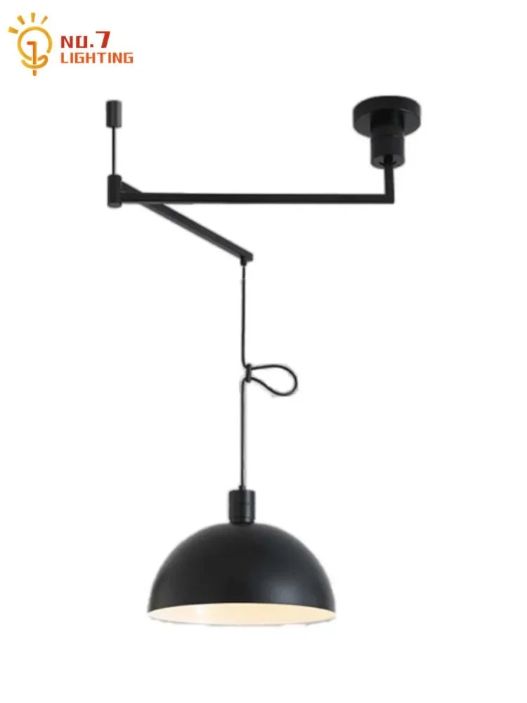 Afralia™ Retractable Pendant Lights LED E27 Modern Hanging Lamp for Restaurant, Living Room, Cafe