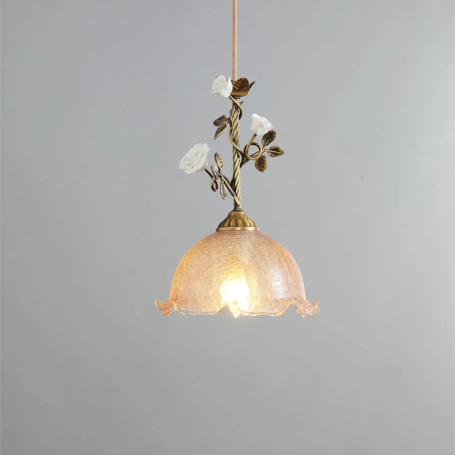 Afralia™ Vintage Copper Pendant Chandeliers for Dining Bedroom Study LED Lighting