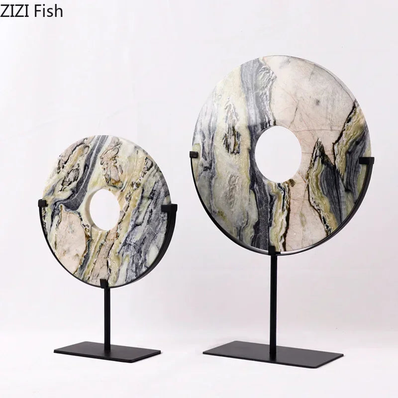 Afralia™ Marble Sculpture Desk Decoration Modern Crafts Home Room Aesthetics Decor
