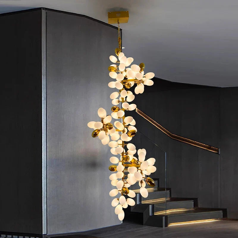 Afralia™ Modern LED Staircase Pendant Light Chandeliers for Living Room Home Decor