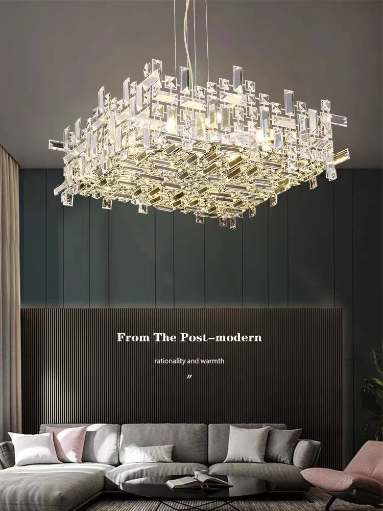 Afralia™ Modern Crystal Chandelier: Elegant Lighting Fixtures for Living, Dining, and Bedroom