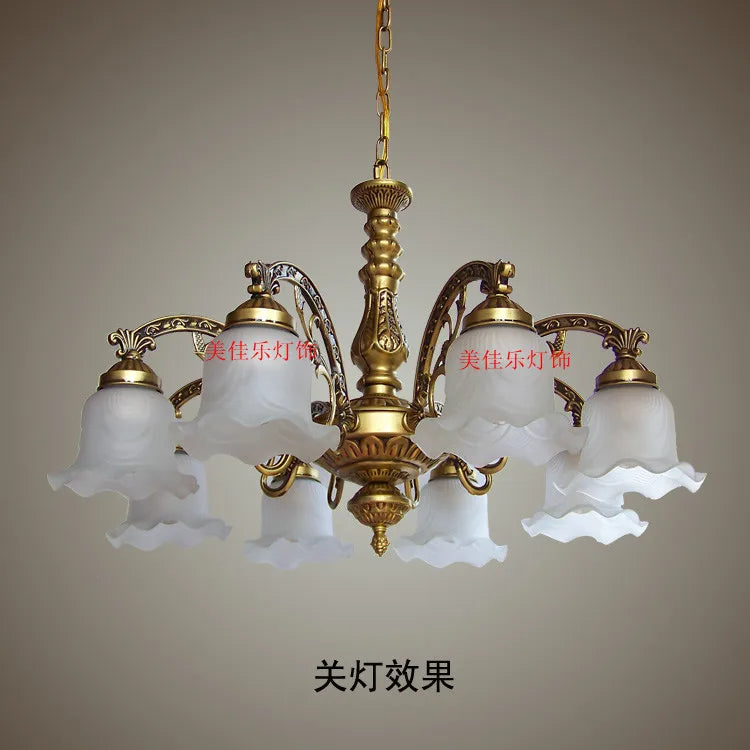 Afralia™ Glass Shade Ceiling Chandelier for Dining Room Kitchen Island Lights