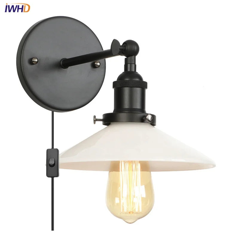Afralia™ LED Wall Lights: Industrial Style Bedside Lamp for Kitchen, Reading, Cafe - White Class
