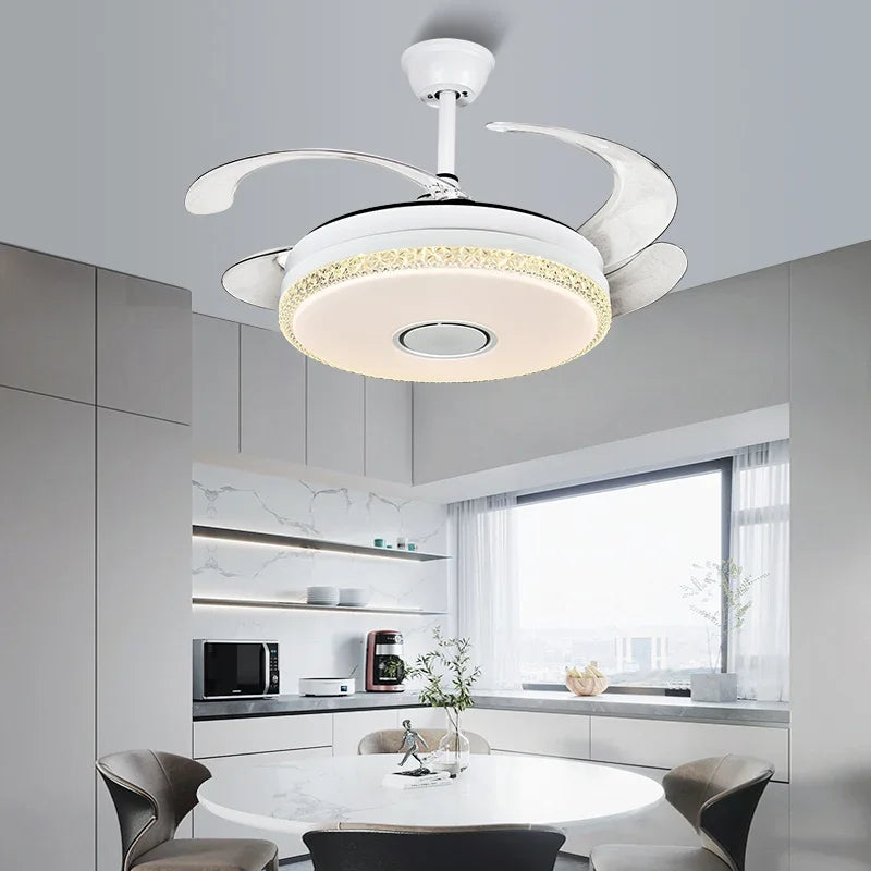 Afralia™ 42" Luxury Ceiling Fan Light with Remote Control for Bedroom and Dining Room