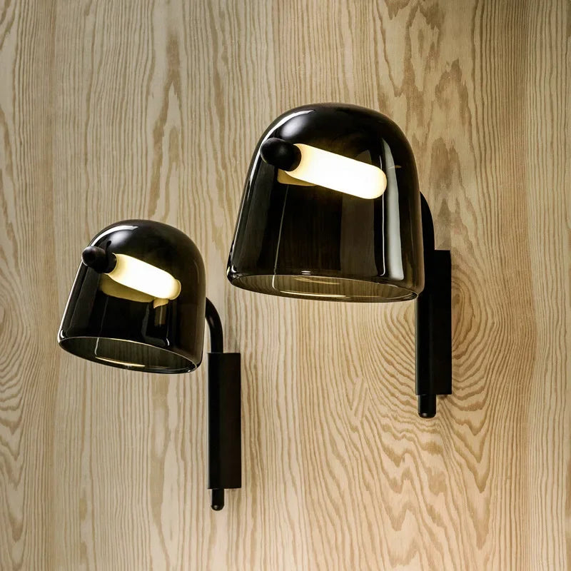 Afralia™ Nordic Glass Wall Lamp for Bedroom Study Aisle, Minimalist Design, Decorative Lighting