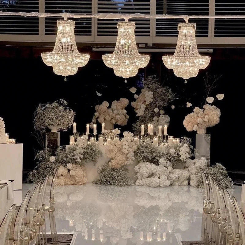 Afralia™ European Style Chrome Chandelier for Luxury Living Room, Staircase, Hotel Lobby & Villa.