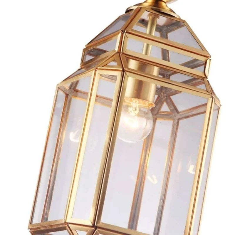 Afralia™ Copper Pendant Lamp with Glass Shade - Industrial Kitchen Light