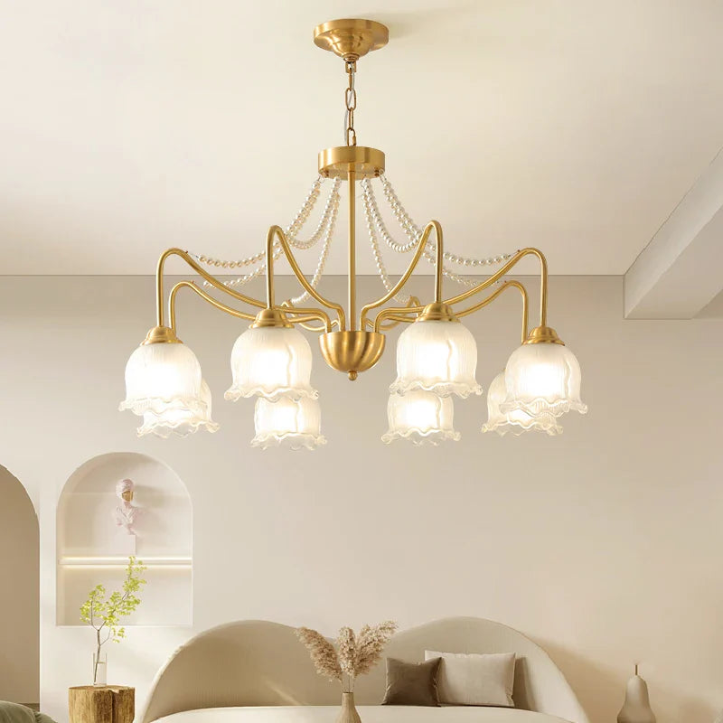 Afralia™ Copper Living Room Chandelier, Luxury & Modern Lighting for Home Restaurants