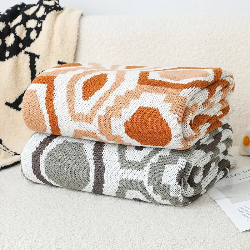 Afralia™ Bohemian Winter Blanket: Skin-friendly, Thick & Multifunctional for Office, Travel & Home