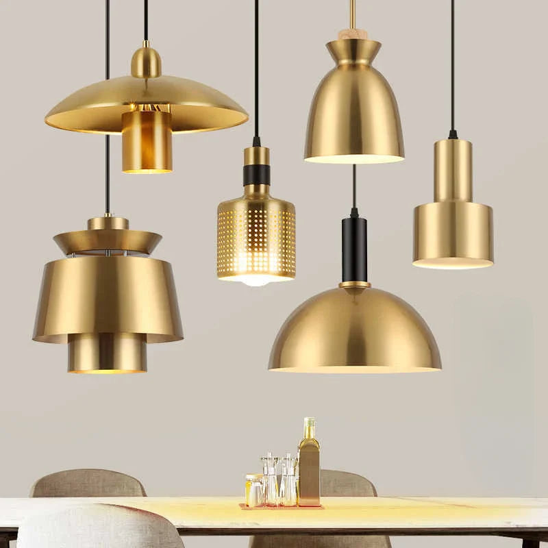 Afralia™ Gold Nordic Chandelier for Kitchen Bedroom Living Room Study Loft Aisle
