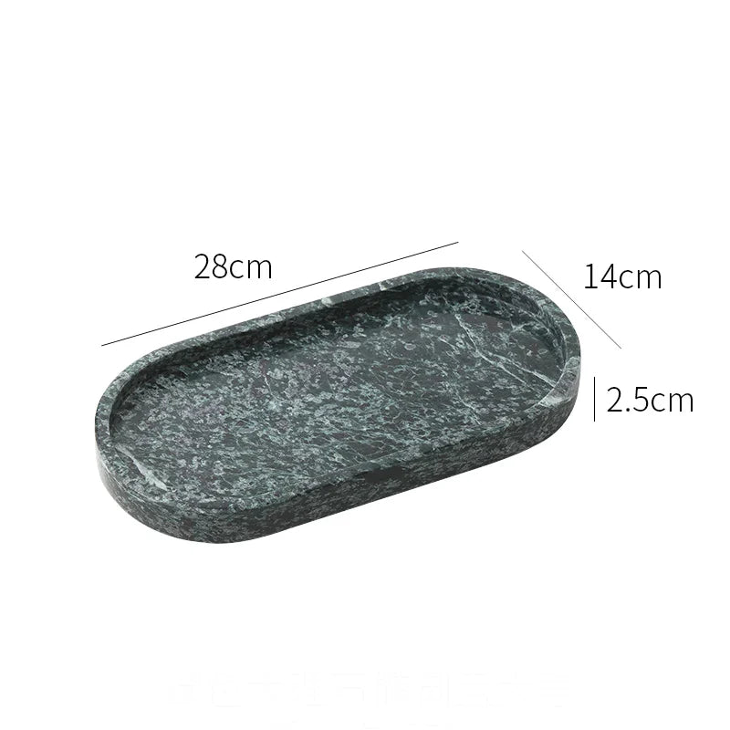 Afralia™ Calacatta Marble Vanity Tray for Perfume Candles Jewelry Luxury Home Decor