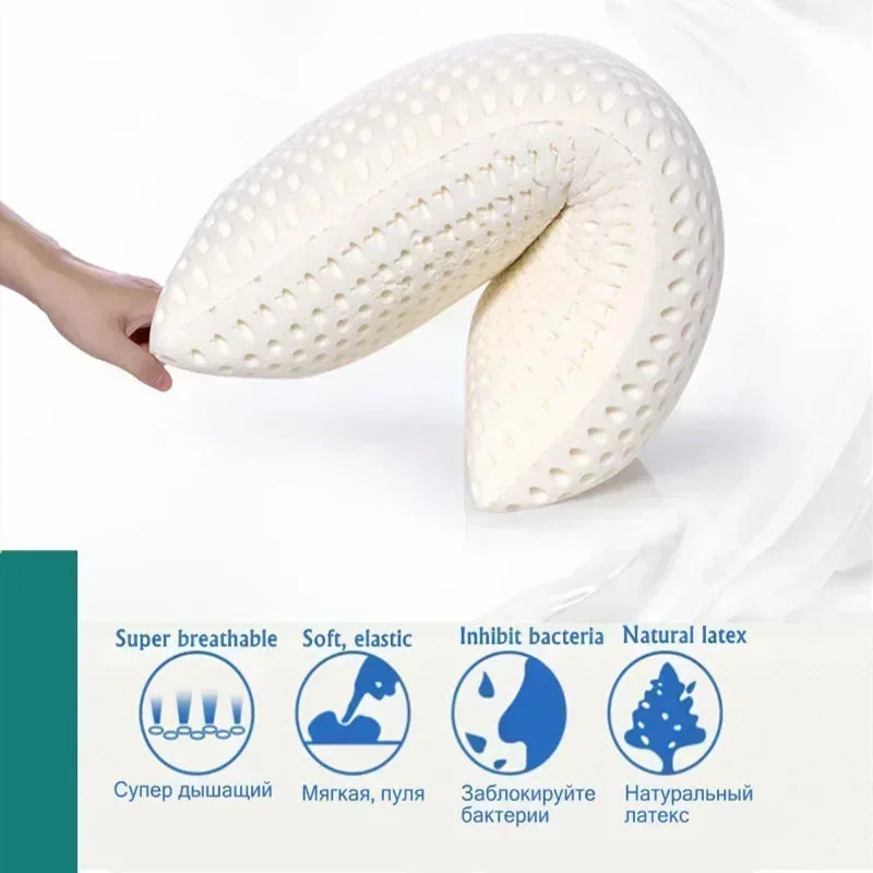 Afralia™ Orthopedic Latex Neck Pain Relief Pillow - Comfortable & Breathable Sleep Solution