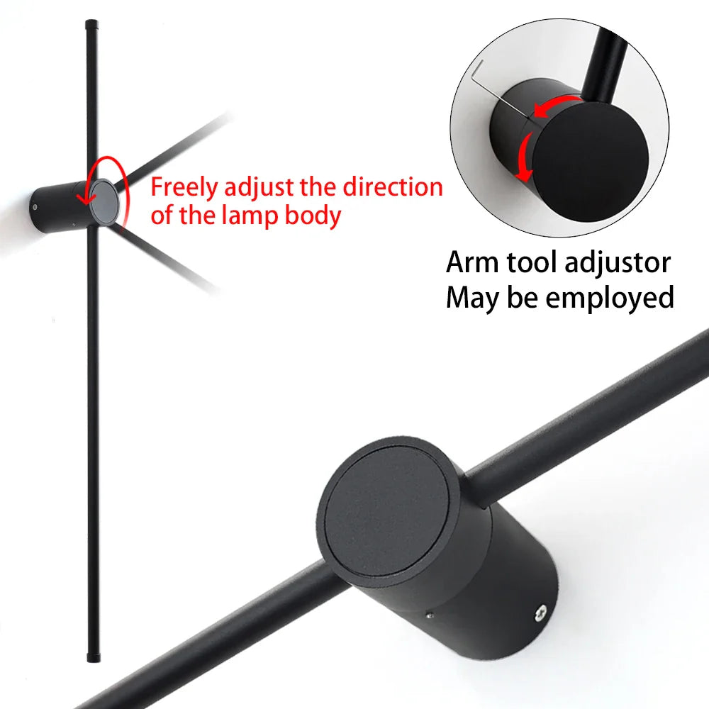 Afralia™ Modern Rotating LED Wall Light for Home Living Room Decoration