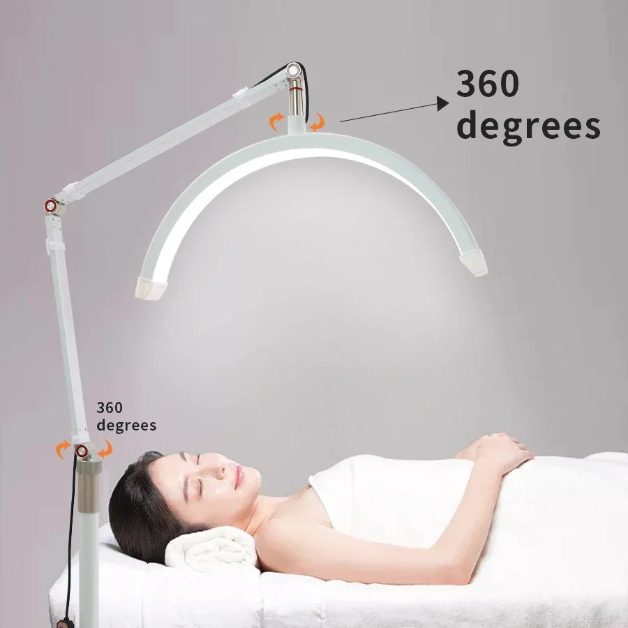 Afralia™ LED Moon Beauty Floor Lamp for Eyebrow Tattoo & Eyelash Extensions