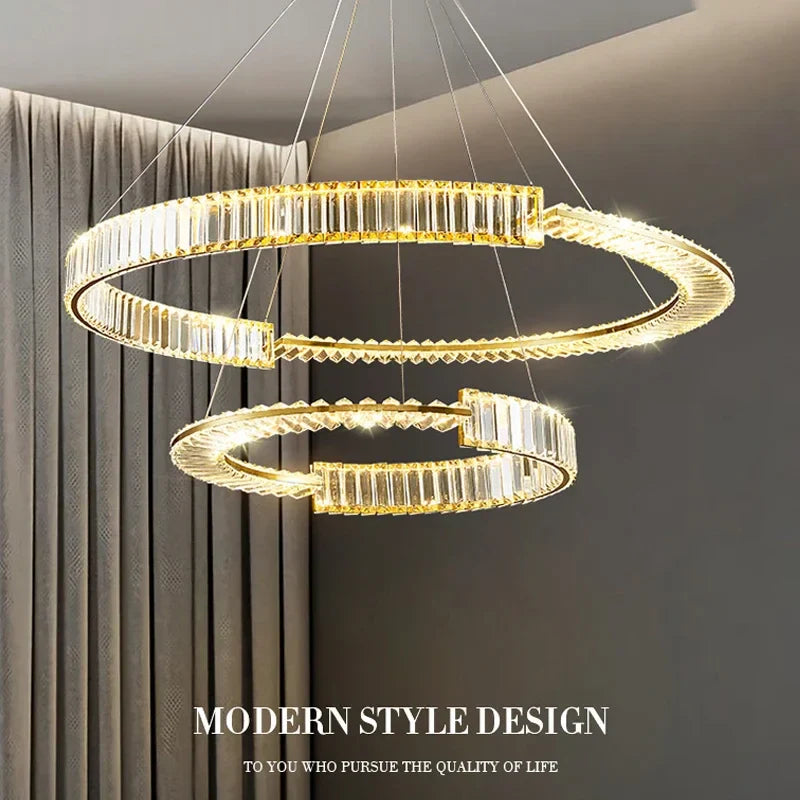 Afralia™ Luxury LED Crystal Chandeliers for Living Dining Room Lighting & Bedroom Decor